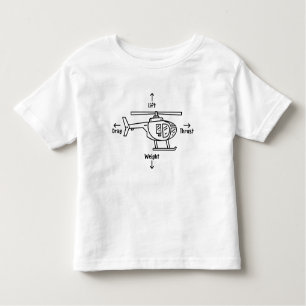 Helikopter met vier troepen Illustratie Kinder Shirts