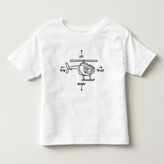 Helikopter met vier troepen Illustratie Kinder Shirts (Voorkant)