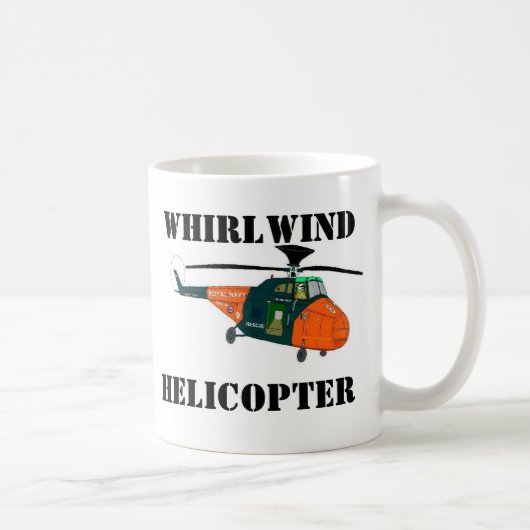 Helikopter met wervelwind. koffiemok (Rechts)