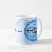 Helikopter mok met blauwe lucht (Voorkant rechts)