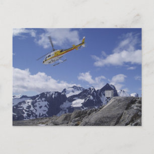 Helikopter op het Briefkaart Juneau Icefield