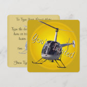 Helikopter Party Invitations Helikopter RSVP-kaart Kaart (Voorkant / Achterkant)