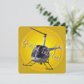 Helikopter Party Invitations Helikopter RSVP-kaart Kaart (Staand voorkant)