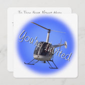 Helikopter Party Uitnodigingen Helikopter RSVP Kaa (Voorkant / Achterkant)