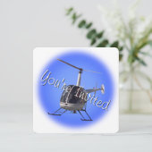 Helikopter Party Uitnodigingen Helikopter RSVP Kaa (Staand voorkant)
