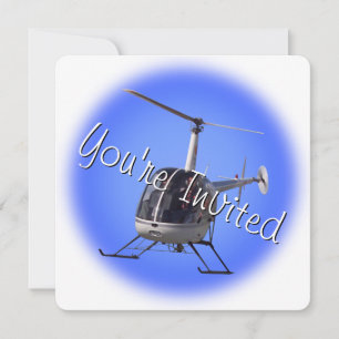 Helikopter Party Uitnodigingen Helikopter RSVP Kaa