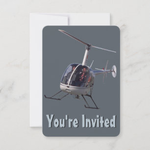 Helikopter Party Uitnodigingen Helikopter RSVP Kaa