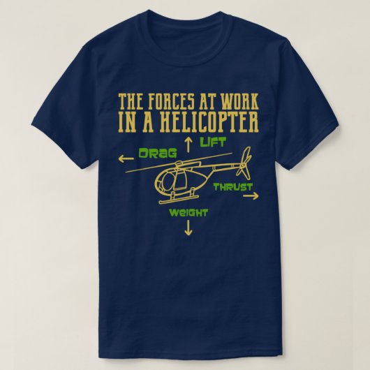 Helikopter Piloot-cadeau T-shirt (Design voorkant)