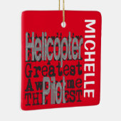 Helikopter Piloot Extraordinaire douane-unie Keramisch Ornament (Rechts)