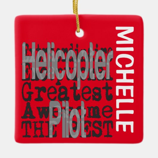 Helikopter Piloot Extraordinaire douane-unie Keramisch Ornament (Voorkant)