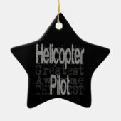 Helikopter Piloot Extraordinaire Keramisch Ornament (Voorkant)