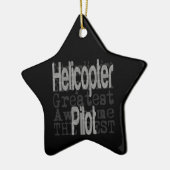 Helikopter Piloot Extraordinaire Keramisch Ornament (Links)
