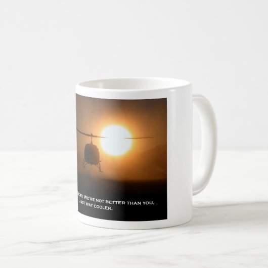 Helikopter piloot-koeler koffiemok (Voorkant rechts)