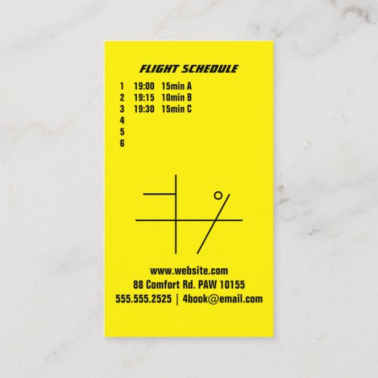 Helikopter Pilot Academy Visitekaartje (Achterkant)