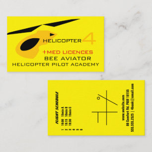 Helikopter Pilot Academy Visitekaartje