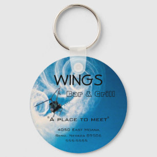 Helikopter Pilot Business Bar Logo Sleutelhanger