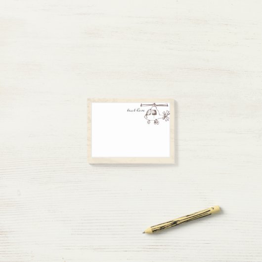 Helikopter,  post-it® notes (Op bureau)