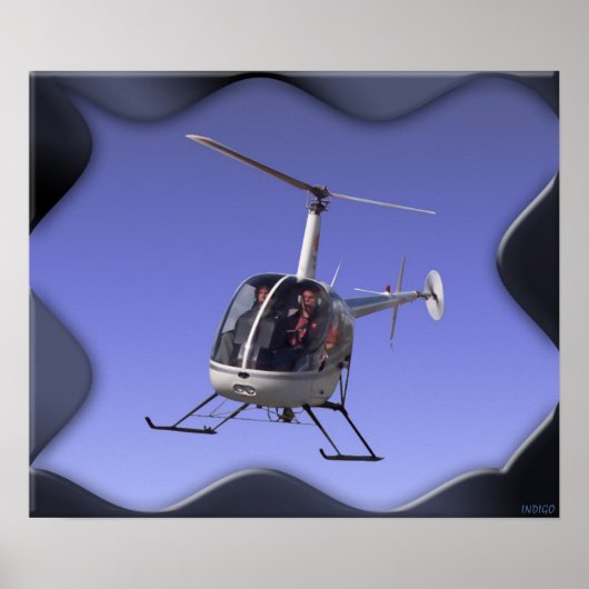 Helikopter Poster Prints Cool Chopper Piloot Poste (Voorkant)