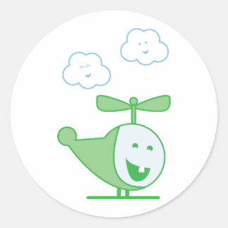 Helikopter Ronde Sticker