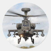 Helikopter Ronde Sticker (Voorkant)