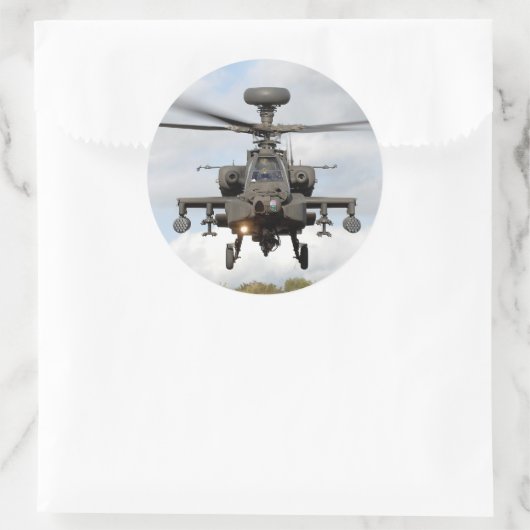 Helikopter Ronde Sticker (Tas)