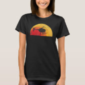Helikopter Silhouette MD 500 Sunset Pilot T-shirt (Voorkant)