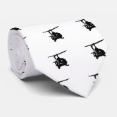 Helikopter Silhouette Stropdas (Opgerold)