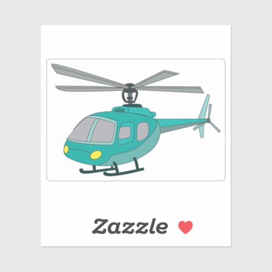 Helikopter Sticker (Vel)