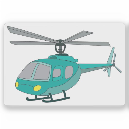 Helikopter Sticker (Voorkant)