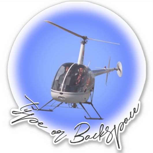 Helikopter Stickers met helikopter - Gift & Sticke (Voorkant)