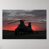 Helikopter Sunrise Poster (Voorkant)