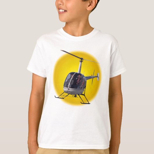 Helikopter T-shirts met kind bovenaan Kind (Voorkant)
