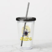 Helikopter Tumbler - persoonlijke helikoptercadeau Acryl Drinkbeker (Achterkant)