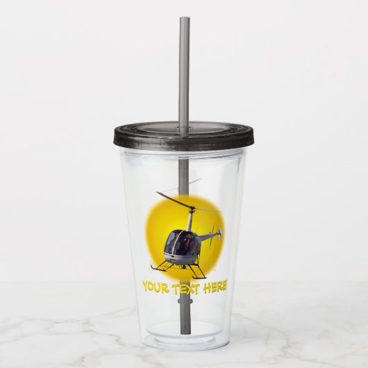 Helikopter Tumbler - persoonlijke helikoptercadeau Acryl Drinkbeker (Voorkant)