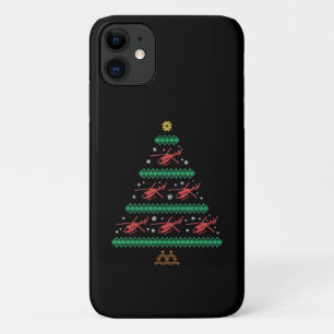 Helikopter Ugly Kerstmis Pilot Xmas Tree Gift Case-Mate iPhone Case