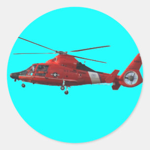 HELIKOPTER VAN DE KUSTWACHT RONDE STICKER