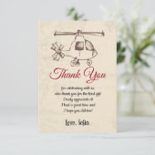 Helikopter, verjaardag, baby shower, dank je kaart (Staand voorkant)