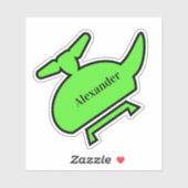 Helikopter verjaardagsfeestje gunst sticker (Vel)