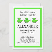 Helikopter verjaardagsfeestje kaart (Voorkant)