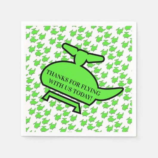 Helikopter verjaardagsfeestje servet (Voorkant)