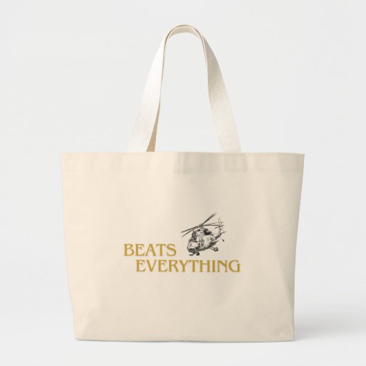 Helikopter verslaat alles grote tote bag (Voorkant)