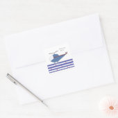 Helikopter Vierkante Sticker (Envelop)