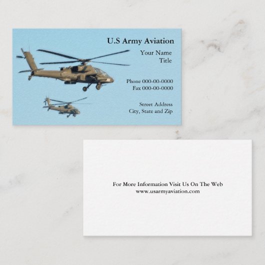 helikopter-Visitekaartje Visitekaartje (Voorkant / Achterkant)