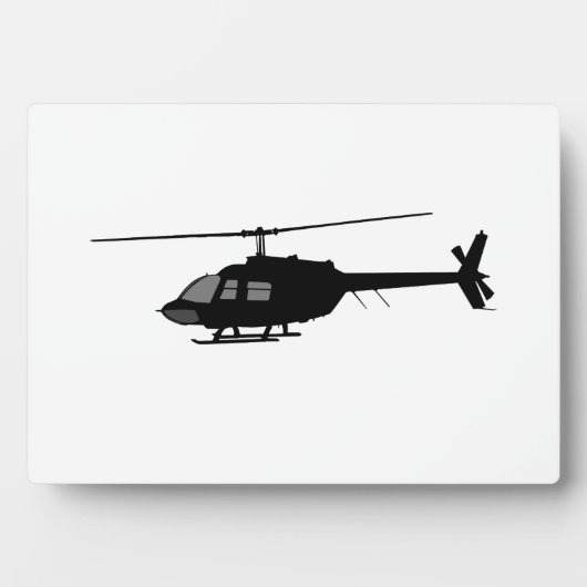 Helikopter vliegende Silhouette past kleur aan Fotoplaat (voorkant)