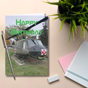 Helikopter Vliegtuig, Coole Verjaardag van de Luch Kaart