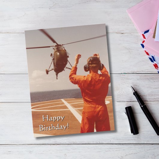 Helikopter Vliegtuigfoto, Cool Aviation Verjaardag Briefkaart