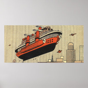 helikopter voor cruiseschepen op wetenschapsgebie poster