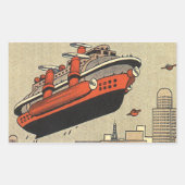  helikopter voor cruiseschepen op wetenschapsgebie rechthoekige sticker (Voorkant)