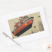  helikopter voor cruiseschepen op wetenschapsgebie rechthoekige sticker (Envelop)