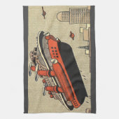  helikopter voor cruiseschepen op wetenschapsgebie theedoek (Verticaal)